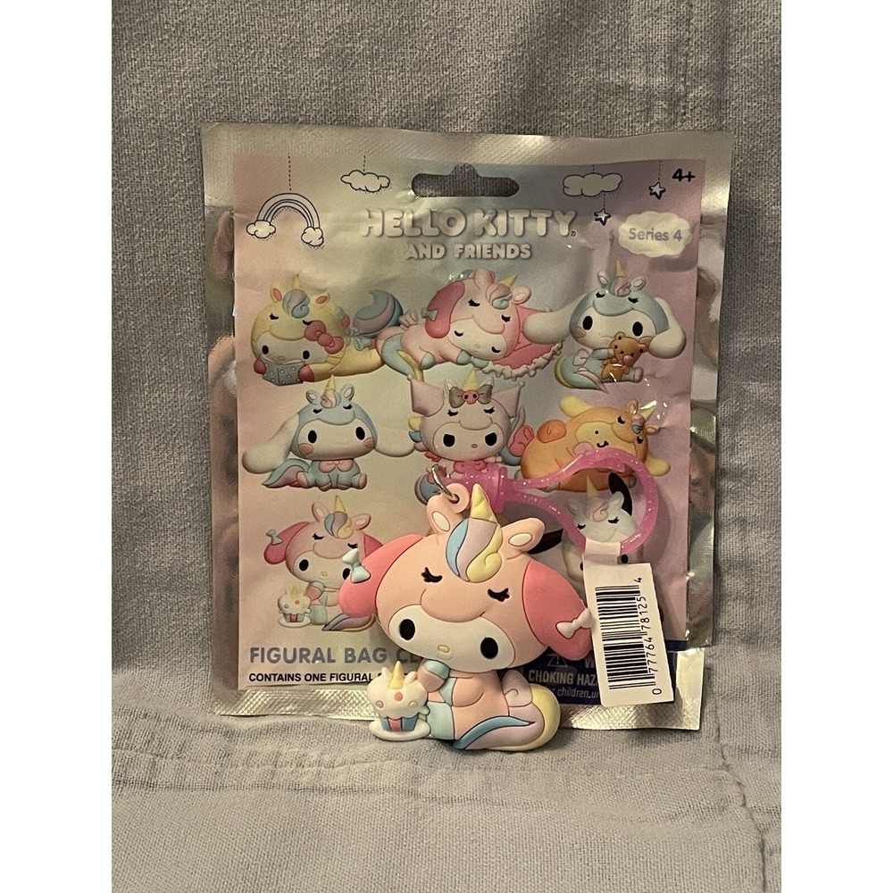 NEW Hello Kitty & Friends 3D Figural Keychain Bag Clip - Series 4 - My Melody